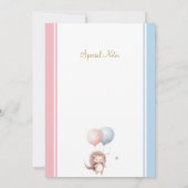 Sexe Révéler Bébé Animaux Invitation (Dos)