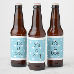 sexe révéler (garçon) bière étiquettes