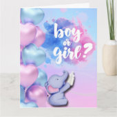 sexe révéler l'invitation de la carte de voeux de  (Devant)