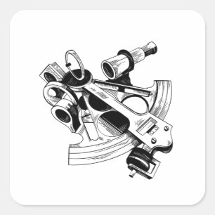 SEXTANT VIERKANTE STICKER