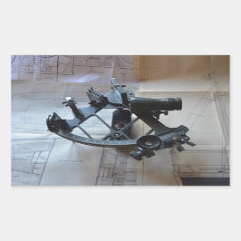 Sextant voor de hemelvaart rechthoekige sticker