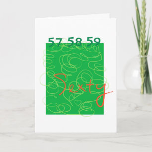 SEXTY carte d'anniversaire VERT