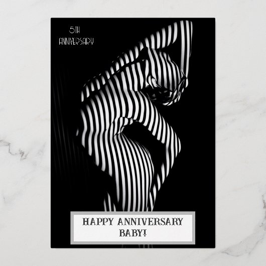 Sexy bruiloft Jubileum ondeugend Folie Uitnodiging (Voorkant)