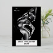 Sexy bruiloft Jubileum ondeugend Folie Uitnodiging (Staand Voorkant)