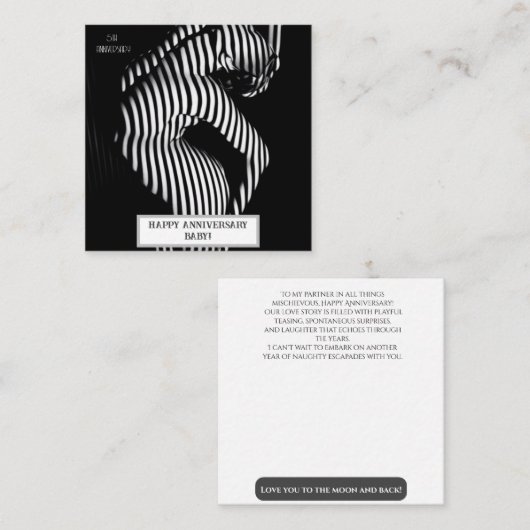 Sexy bruiloft Jubileum ondeugend Informatiekaartje (Voorkant / Achterkant)