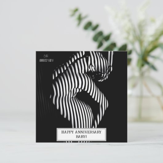 Sexy bruiloft Jubileum ondeugend Save The Date (Staand voorkant)