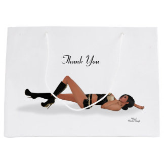 Sexy Brunette Pinup Girl Sac cadeau couché
