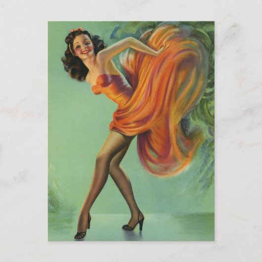 Sexy Dancer  Pin Up Girl Briefkaart (Voorkant)