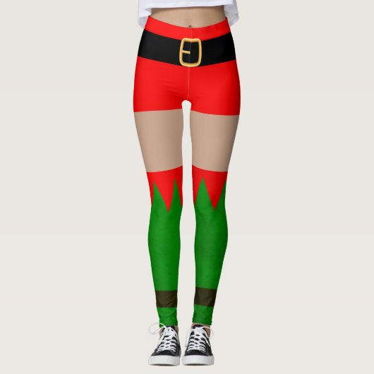 Sexy Elf Kerstkostuum Leggings (Voorkant)