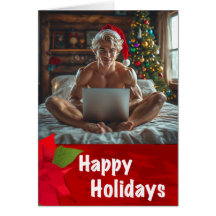 Sexy Gay Computer "Gigachad" Prettig Kerst Kaart