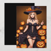 Sexy kostuum halloween heks Kaarten (Voorkant / Achterkant)