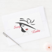 Sexy Lady Rectangle Stickers Warrior_Wares_Inc (Envelop)
