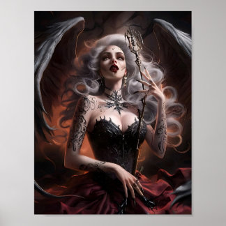 Sexy Lady Vampire Witch Poster Art