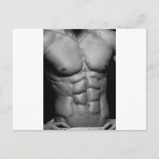 Sexy Mannen Abs en Chest Briefkaart