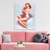 Sexy pin up canvas afdruk (Insitu (Woonkamer))