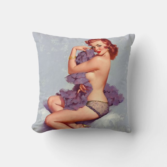 Sexy redhair pinup kussen (Voorkant)