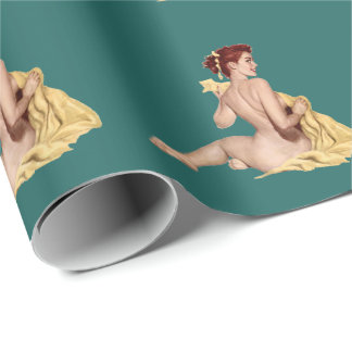 Sexy redhead granup girl cadeautje cadeaupapier