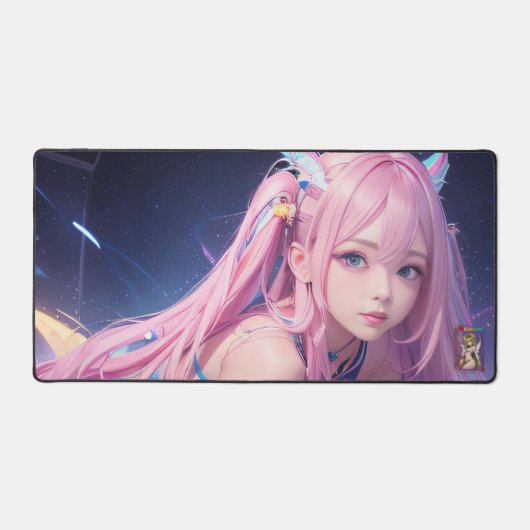 Sexy rose Anime Girl Bureau Mat (Recto)