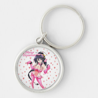 Sexy Santa Marry CristmasPink Heart Anime-Keychain Sleutelhanger