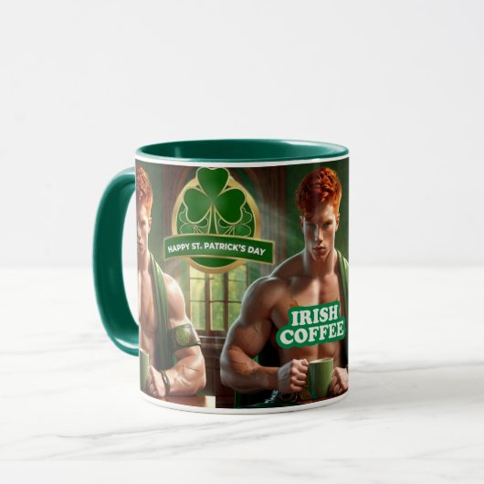 Sexy St. Patrick's Day Irish Coffee Gift Mok (Voorkant links)
