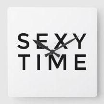 Sexy Time (zwart) wandklok