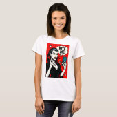 Sexy Vampire Selfie - Classic Pop Art T-shirt (Voorkant volledig)