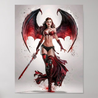 Sexy Vampire Warrior Poster Art