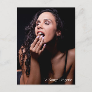 Sexy Vrouw model met zwart Briefkaart