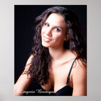 Sexy Vrouw model met zwart Poster