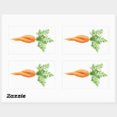 Sexy wortel rechthoekige sticker (Vel)