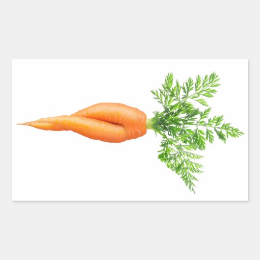 Sexy wortel rechthoekige sticker (Voorkant)