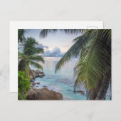 Seychellen archipel, tropisch landschap, briefkaart (Voorkant / Achterkant)