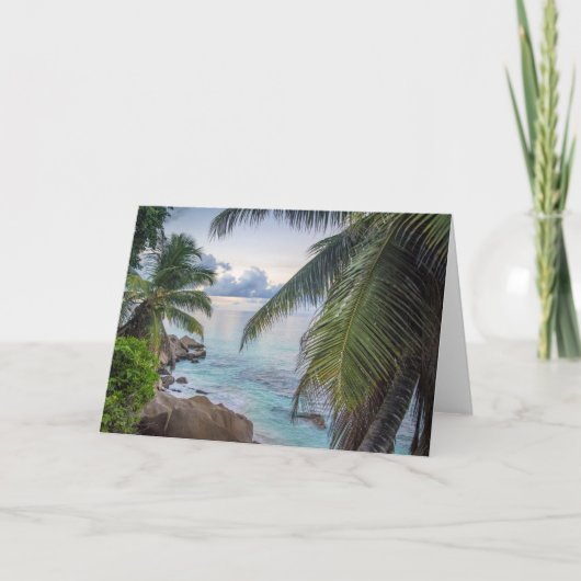 Seychellen archipel, tropisch landschap, kaart (Voorkant)