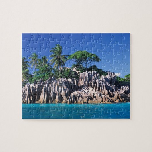 Seychellen. Ilot St. Pierre (bij Praslin) Legpuzzel (Horizontaal)