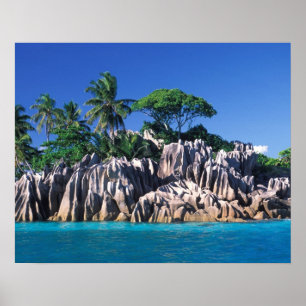Seychellen. Ilot St. Pierre (nabij Praslin Poster