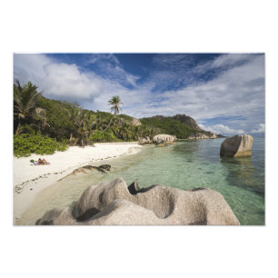 Seychellen, La Digue Island, L'Union Estate Foto Afdruk