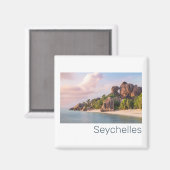 Seychellen La Digue Sunset Holiday Gift Magneet (Voorkant / Achterkant)
