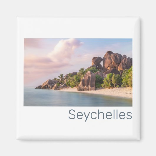 Seychellen La Digue Sunset Holiday Gift Magneet (Voorkant)
