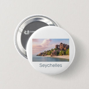 Seychellen La Digue Sunset Holiday Gift Ronde Button 5,7 Cm