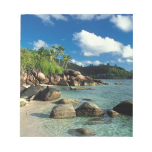 Seychellen, Mahe eiland, Anse Royale strand. 3 Notitieblok