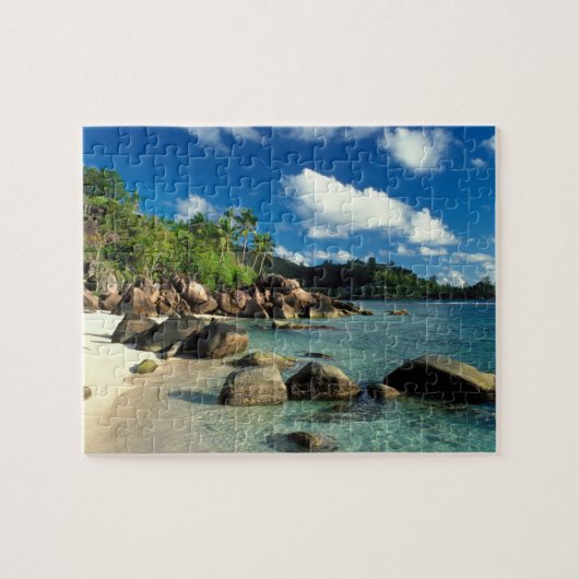 Seychellen, Mahe Island, Anse Royale Beach. 3 Legpuzzel (Horizontaal)
