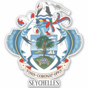 Seychellen nationale wapenlaag patriottisch sticker