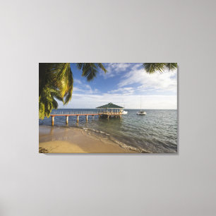 Seychellen, Praslin-eiland, Anse Bois de Rose, Canvas Afdruk