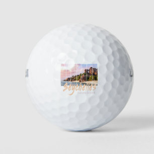 Seychellen -sunset souvenir in de Indische Oceaan Golfballen