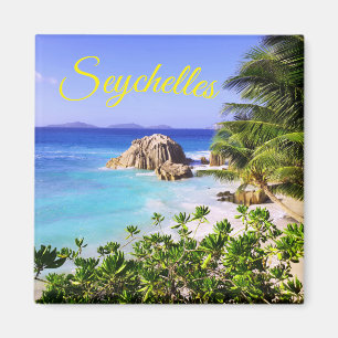 Seychellen Tropical Island Beach Magneet