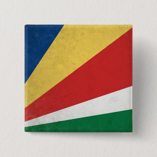 Seychellen Vierkante Button 5,1 Cm (Voorkant)