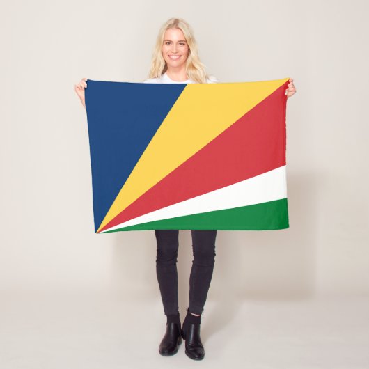 Seychellenvlag Fleece Deken (In situ)