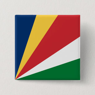 Seychellenvlag Vierkante Button 5,1 Cm