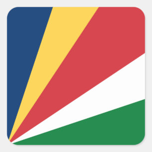 Seychellenvlag Vierkante Sticker