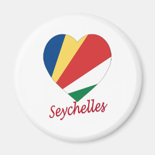 Seychelles Flag Heart Magneet
